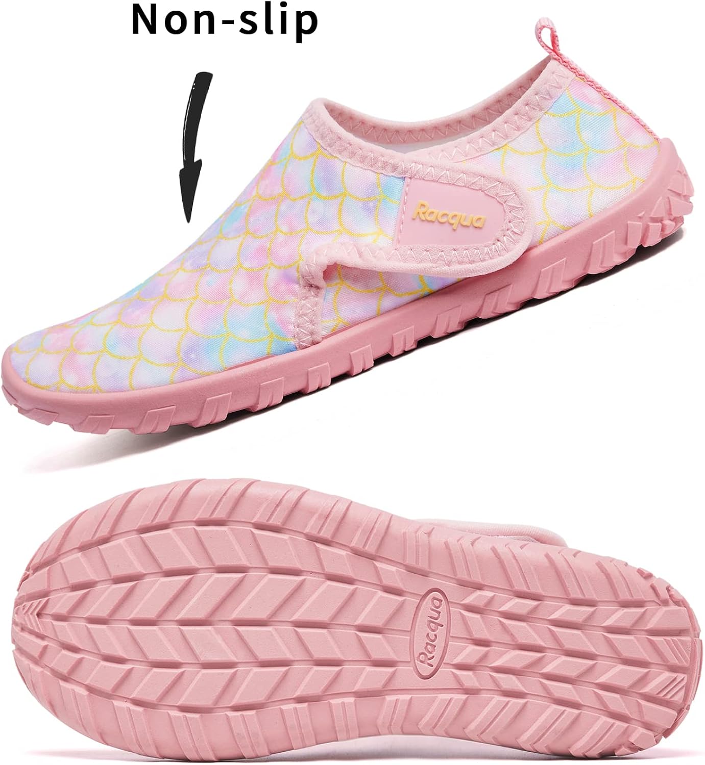 Miniatura 3 de Racqua Zapatos de agua para niños y niñas, de secado rápido, ligeros, deportivos, acuáticos (niños pequeñosniños grandes)