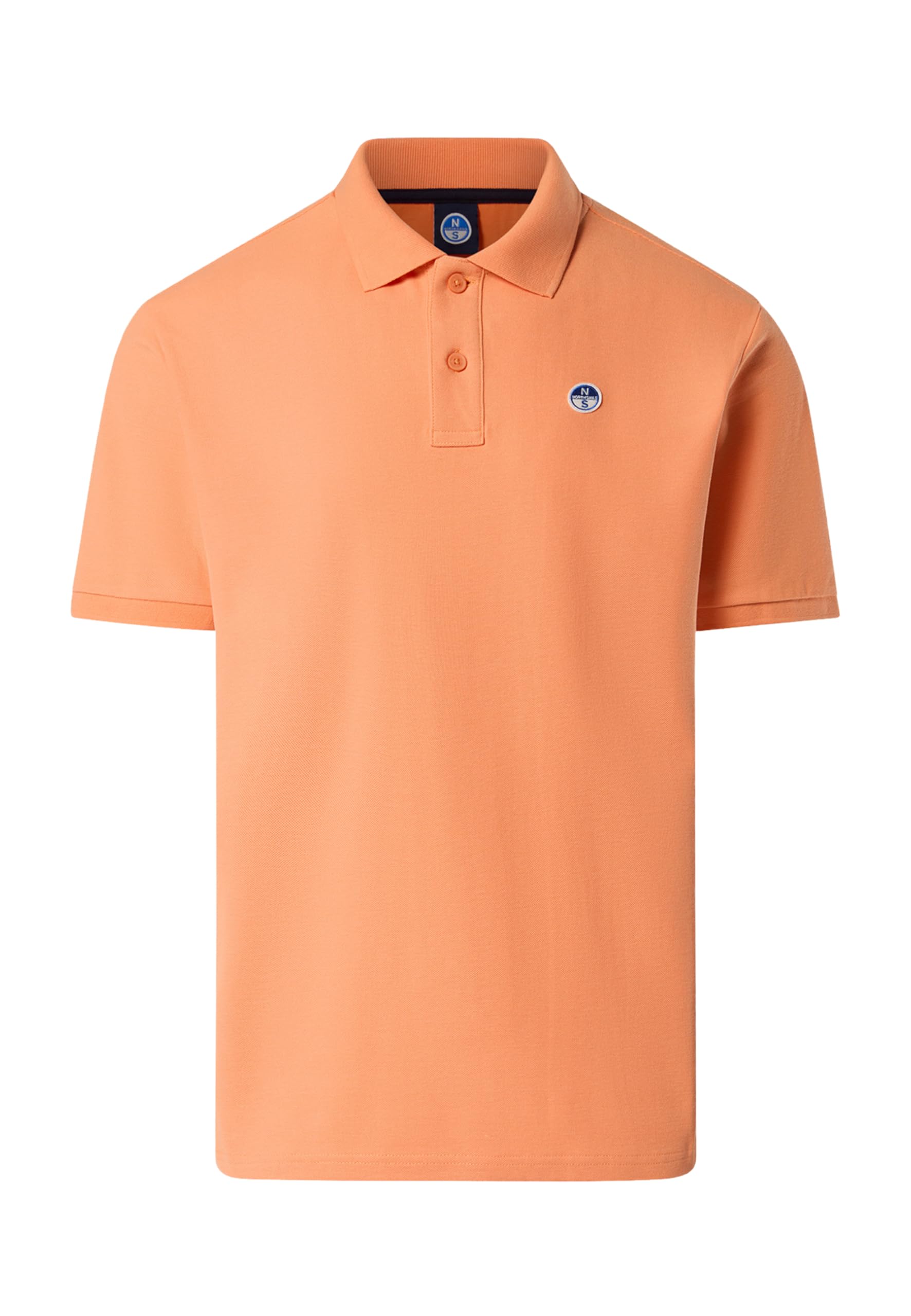 North Sails Men's Polo Shirt in Cotton Pique with Short Sleeves - Regular Fit, Melon, XL