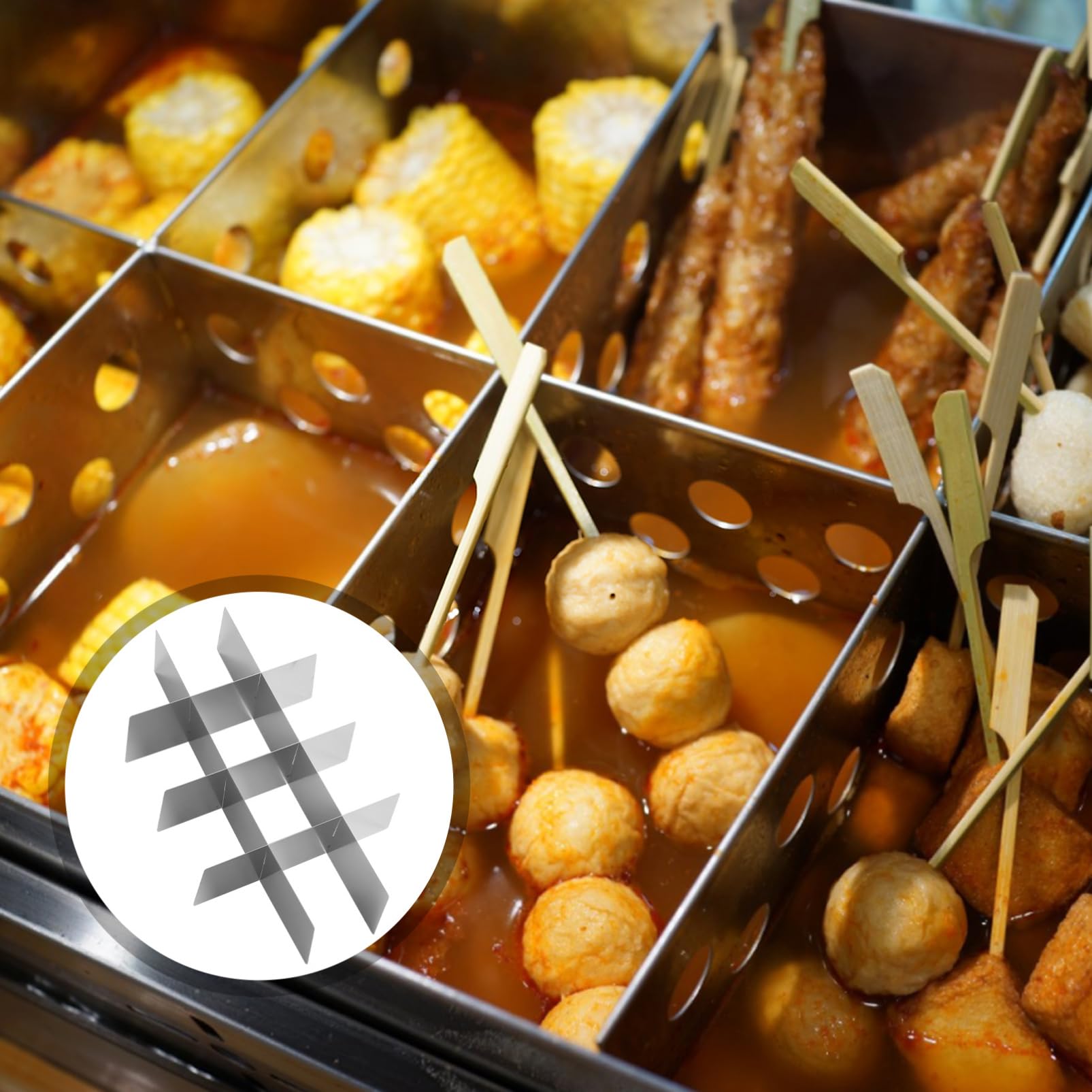 Alipis Cooking Pot Stainless Steel Divider Separator Design for Skewers and Hotpot Household Pot Divider for and Cleaning