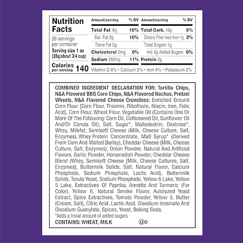 Miniatura 2 de Utz - Mix para fiestas en barril de 737,1 g (26 onzas). La sabrosa mezcla de picadillos incluye tortillas de maíz, tortillas de nachos, pretzels