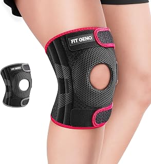 FitGeno KneeXpert Knee Brace: Side Stabilizers & Patella Gel Pad for ACL, Meniscus, Arthritis Pain Relief - Adjustable M/L Support