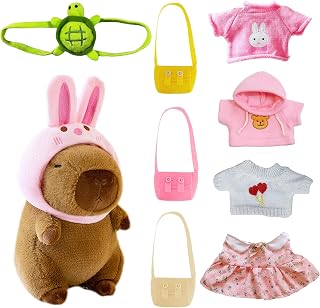 Capybara Plüschtier, 23CM Capybara Kuscheltier Set Cartoon