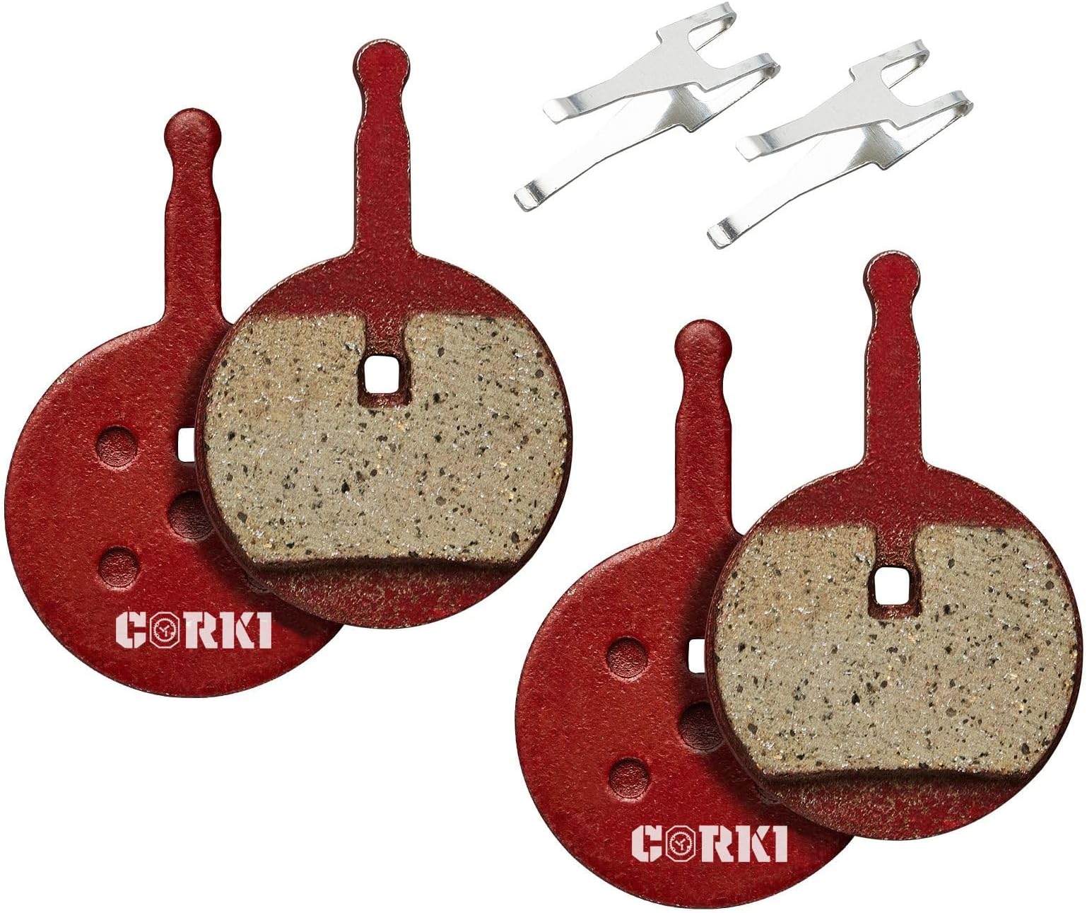 corki 2 Pairs Bicycle Disc Brake Pads for Avid Mechanical BB5 (Resin,Semi-Metallic,Sintered Metal)