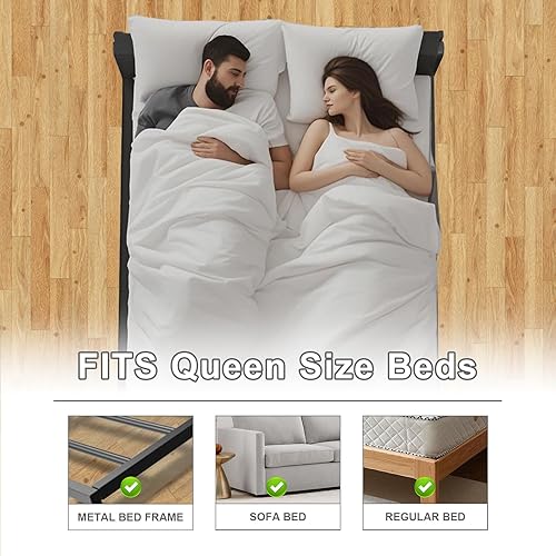 Miniatura 7 de Imperius Caja de Muelles Plegable, 10MM, Soporte de Cama Noodles Planos, Tamaño Queen 60x80 Pulgadas Ligera y Delgada, Transpirable, Minimiza el