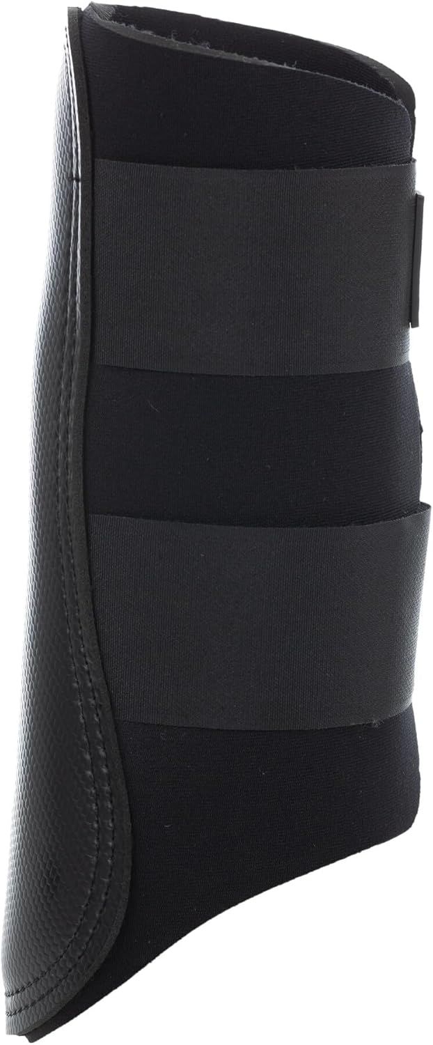 Equinavia Balder Brushing Boots for Horses – Full-Coverage Neoprene Leg Protection – Durable Strike Pad – Easy Care – Sizes S to XL - Black - XL