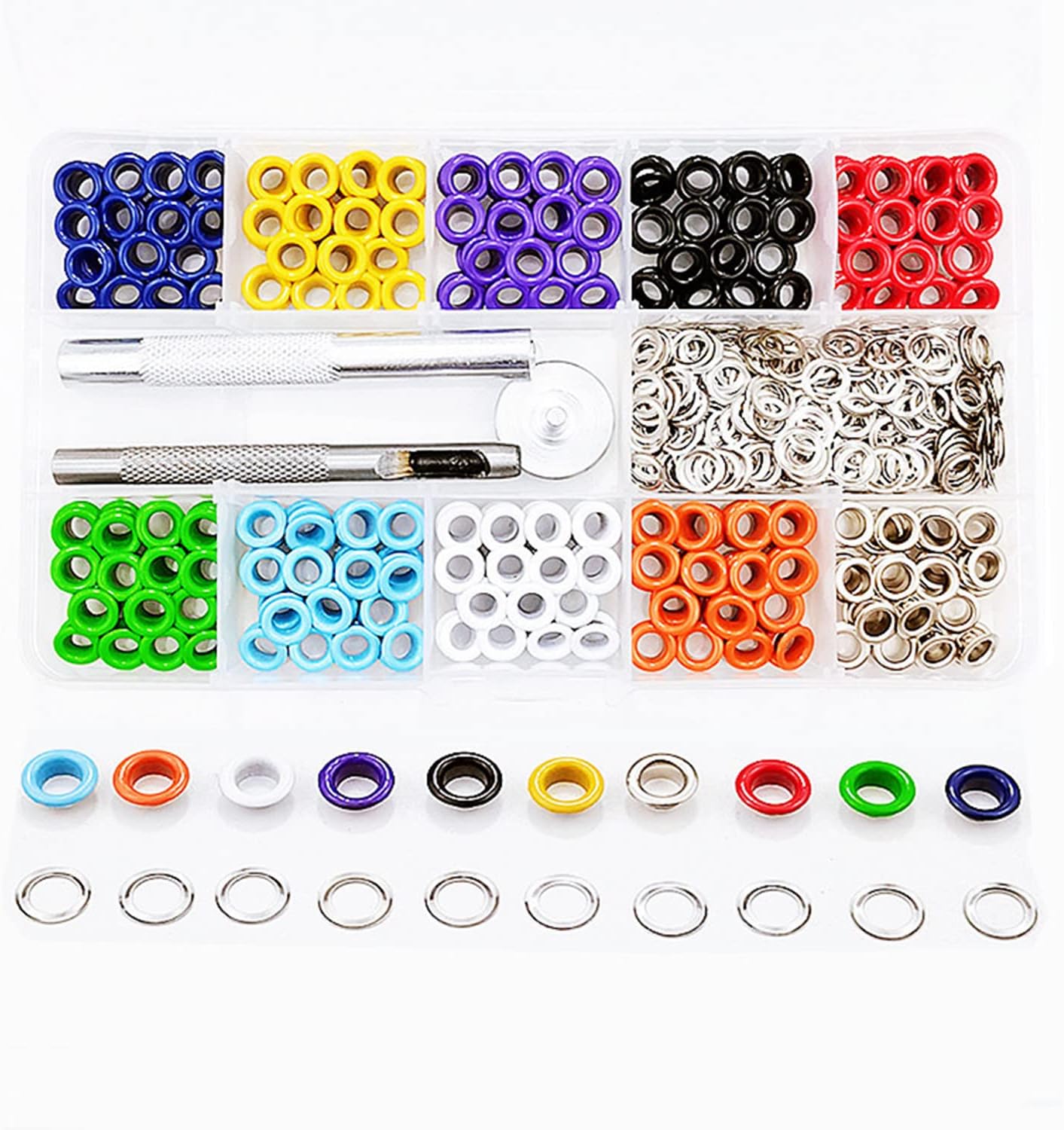 Kit Complet D'installation D'œillets 103 Pièces - Poinçons Et œillets En Laiton 1/2 Pouce - Marque Sontax