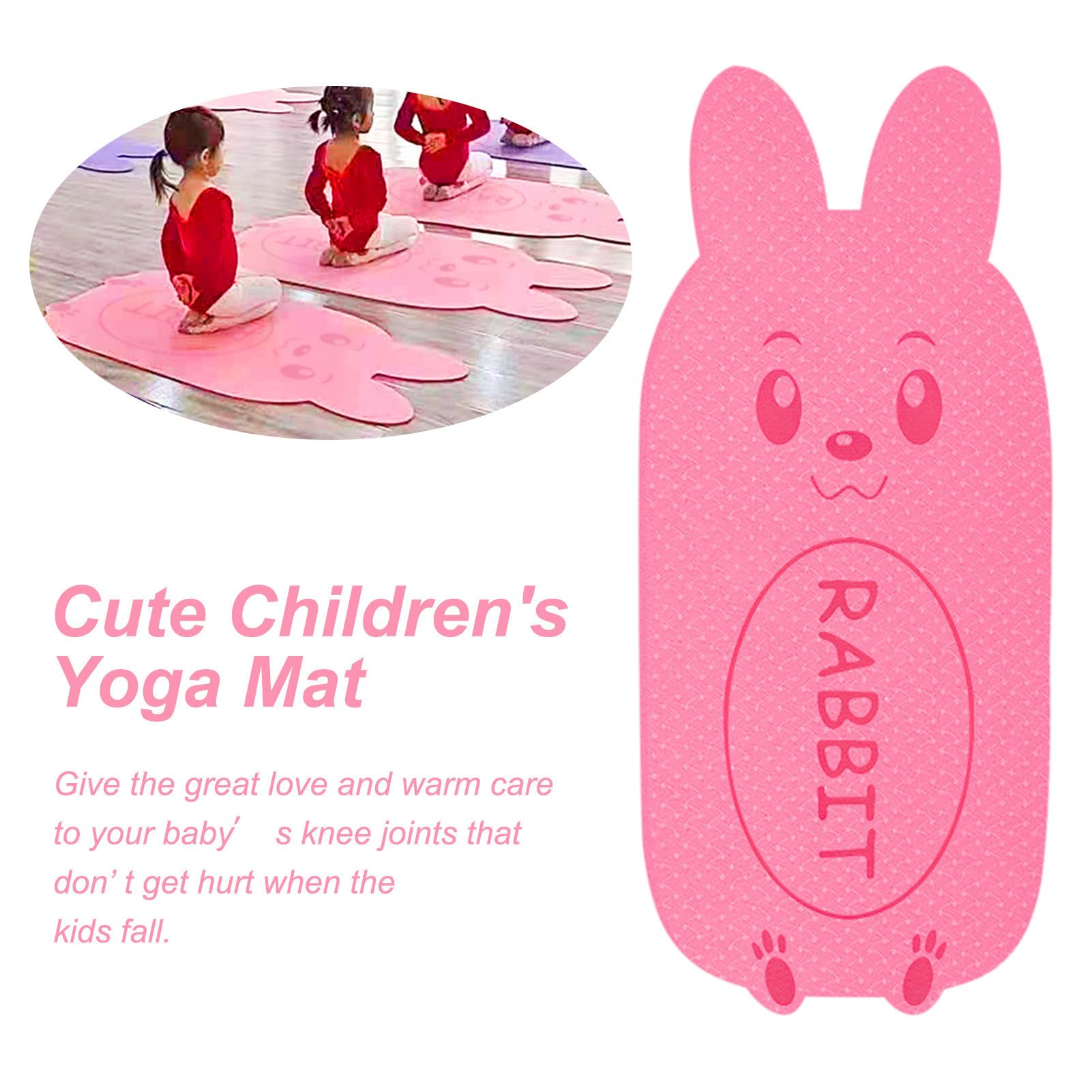 Tappetino da yoga per bambini - Esercizio antiscivolo in TPE 60 x 24 pollici per bambini, bambini piccoli e piccoli, per giocare in palestra stampata, yoga, stretching, palestra, viaggi, allenamento a