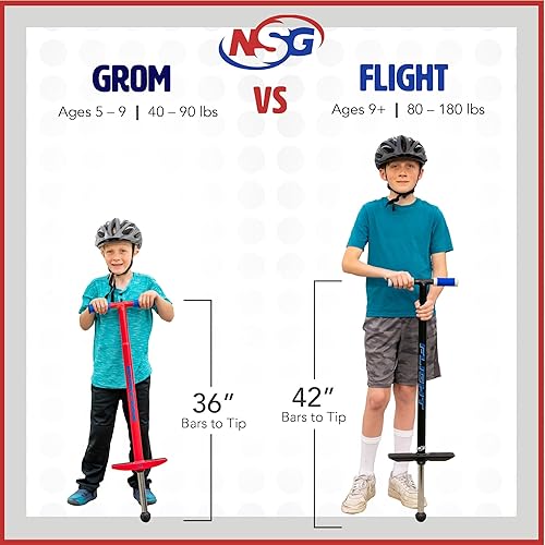 Miniatura 2 de NSG Grom Pogo Stick - Palo de 5 a 9 años, 40-90 libras, rojo
