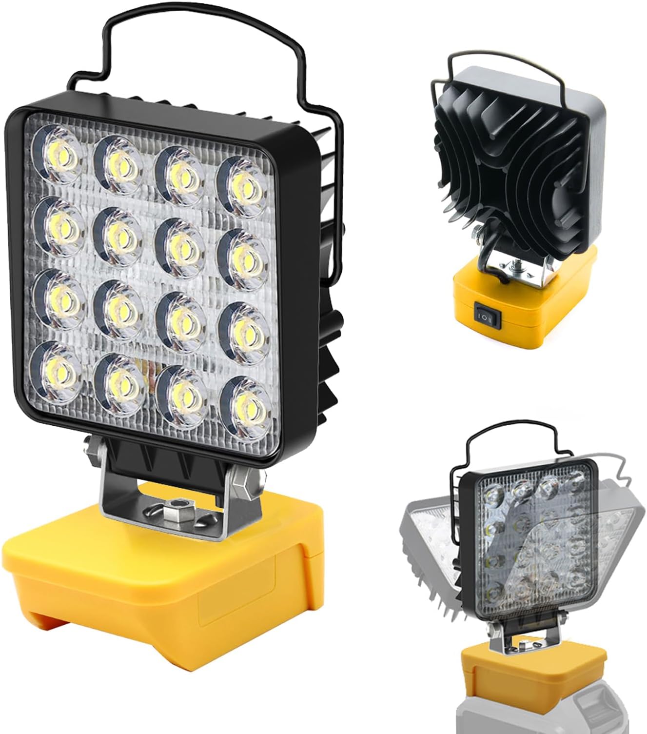 Flood Work Light For DeWalt 18V 20V MAX Li-ion Battery Cordless Led Light 2USB E