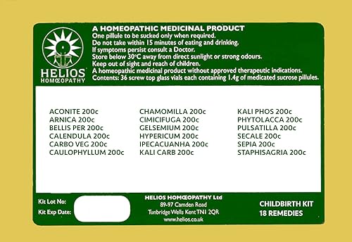 18 Kit de parto homeopático Remedio