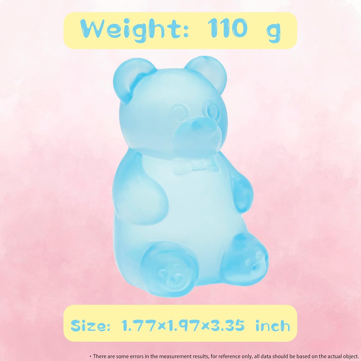 Gummy Bear Toy, Sugar Filled Squishy Toys for Kids Stress Relief - High Density Squeeze Balls for Students Calming - Fidget Squishy Toys for Anxiety Relief - Image 4