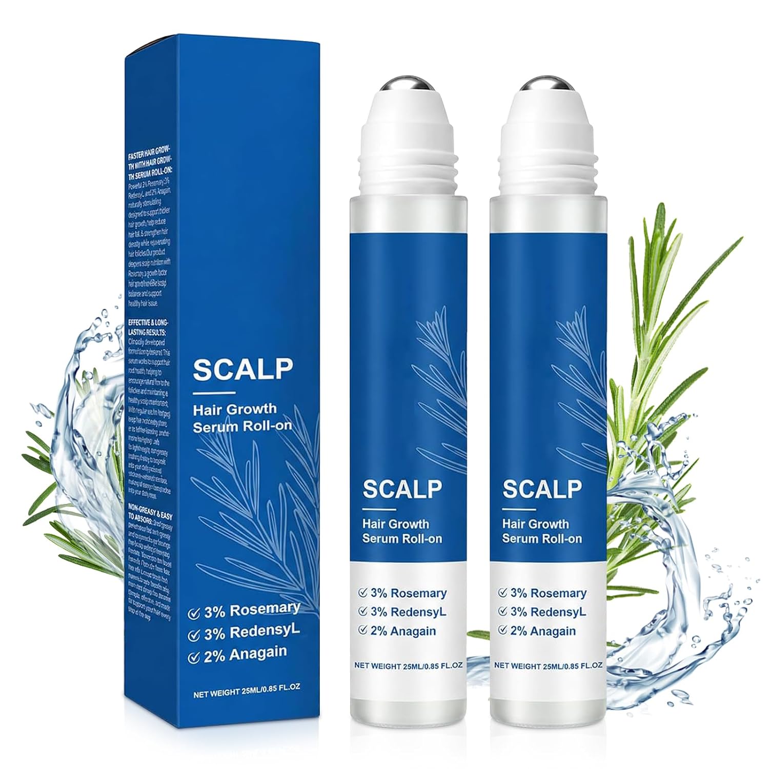 2PCS Aparthy Hair Growth Roll On Serum - Reduces Hair Fall & Breakage