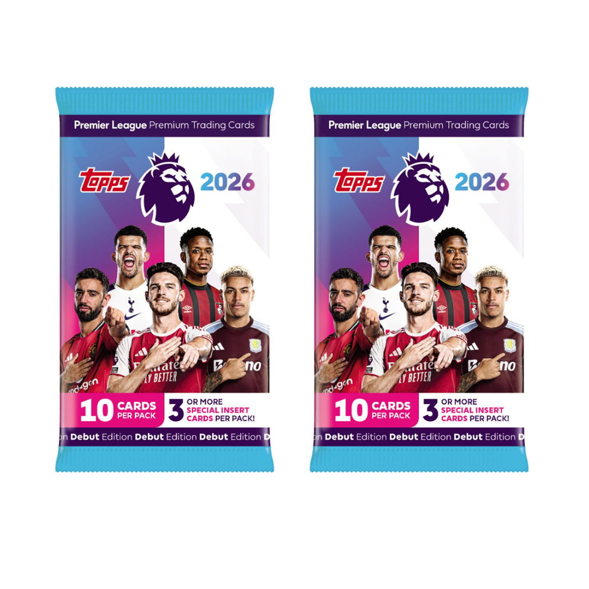 Topps Premier League 2025/26 – Edycja Debiutu | 2X Pakiety Boosterów po 10 Kart | Karty Kolekcjonerskie Piłkarskie | Z ochroną wysyłki Heartforcards®