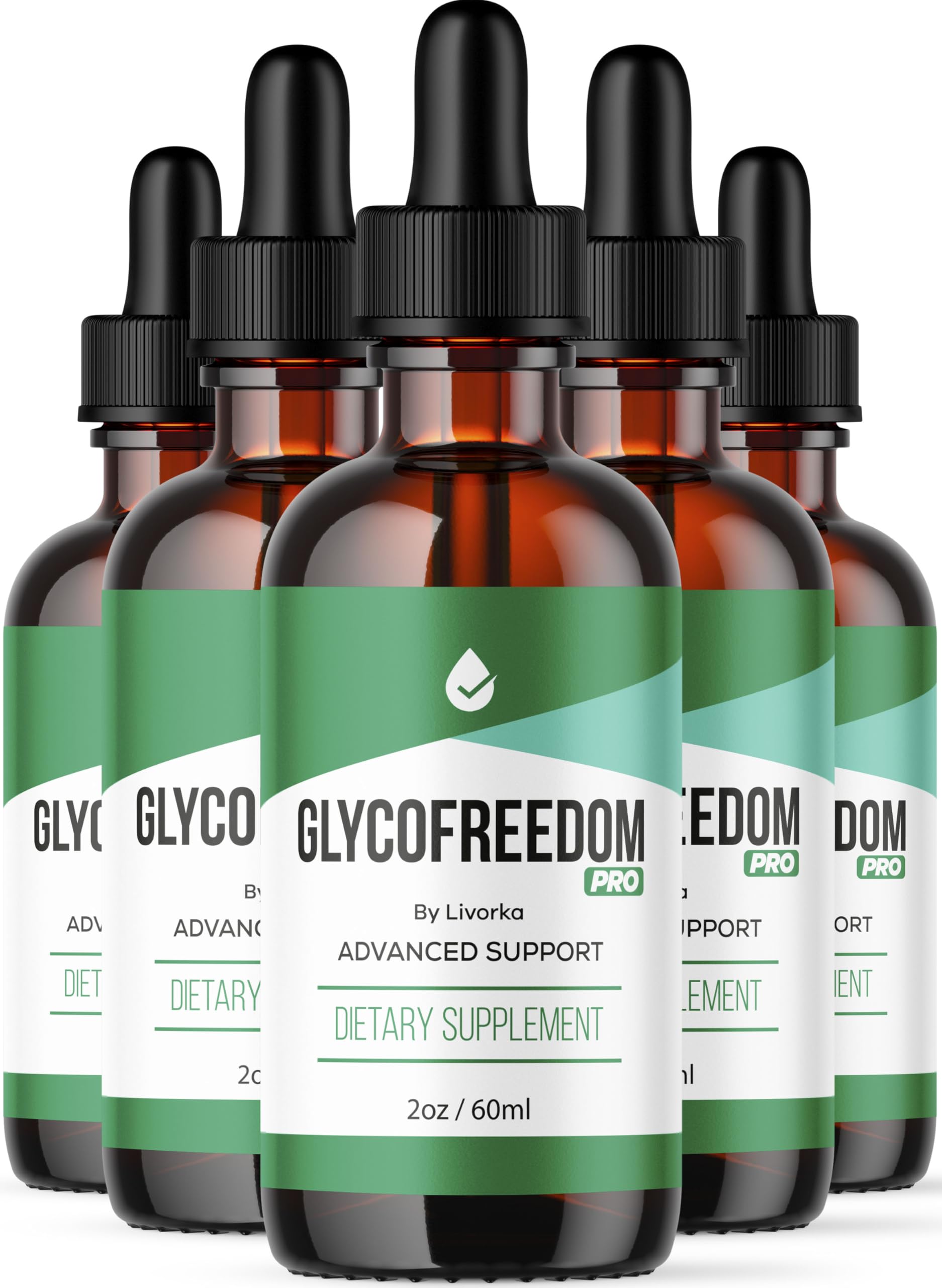 (5 Pack) GlycoFreedom Drops, GlycoFreedom, GlycoFreedom Liquid Drop, Advanced Formula GlycoFreedom, 5 Bottles for 5 Months