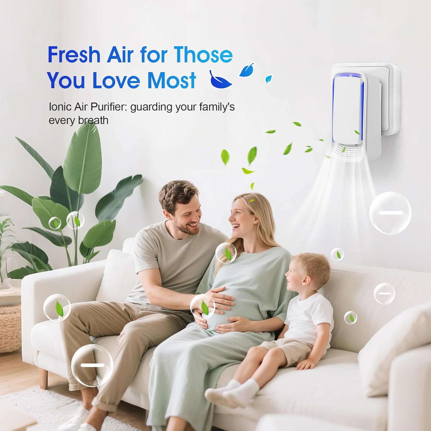 Plug In Air Ionizers for Home 4Pack,Negative Ion Technology Air Purifier -Plug In Air Freshener for Home, Office, Bathroom and Living Room,Portable Air Purifiers Odor,Pets Smell (4)