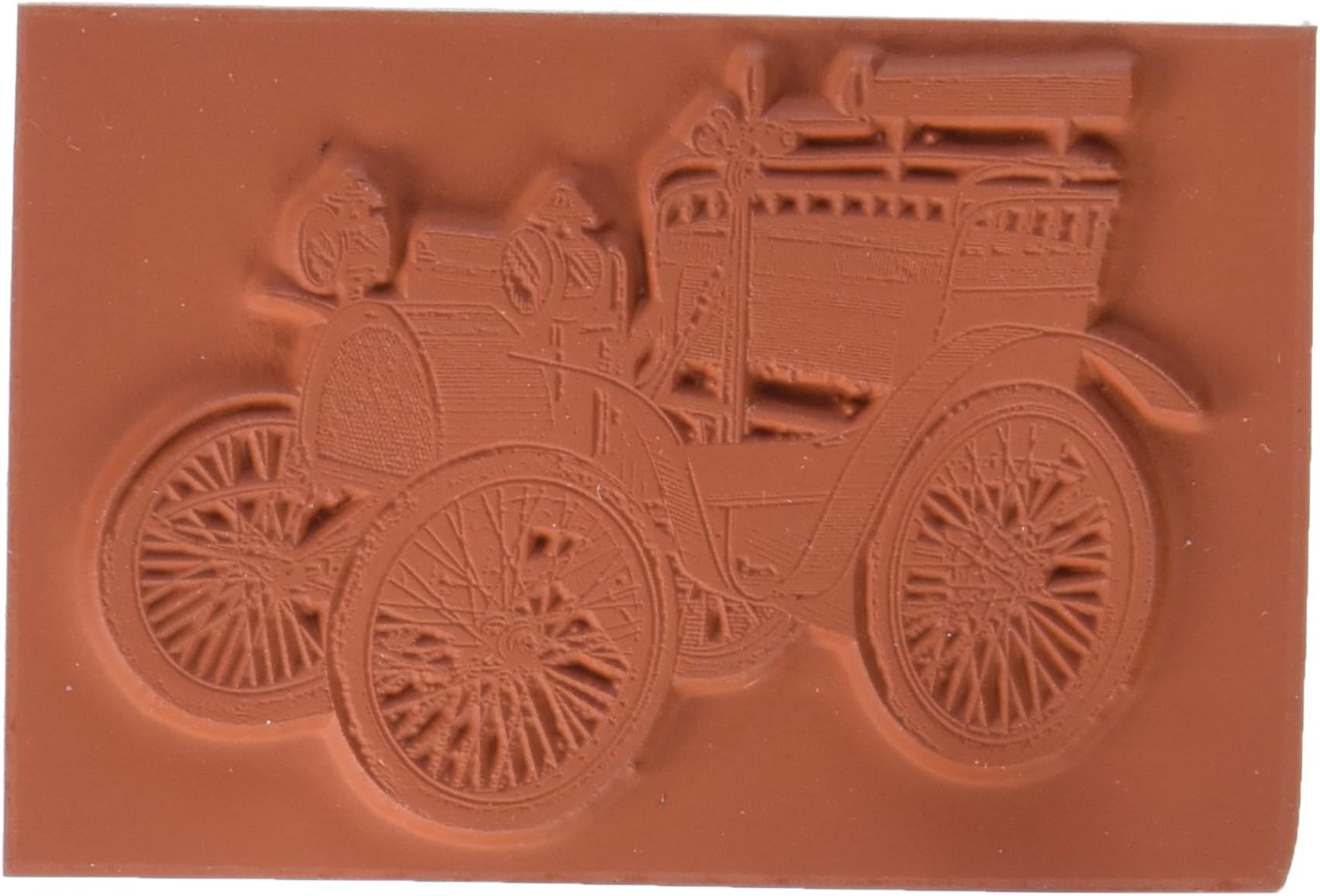 Deep Red Stamps Early Motorcar Rubber Stamp