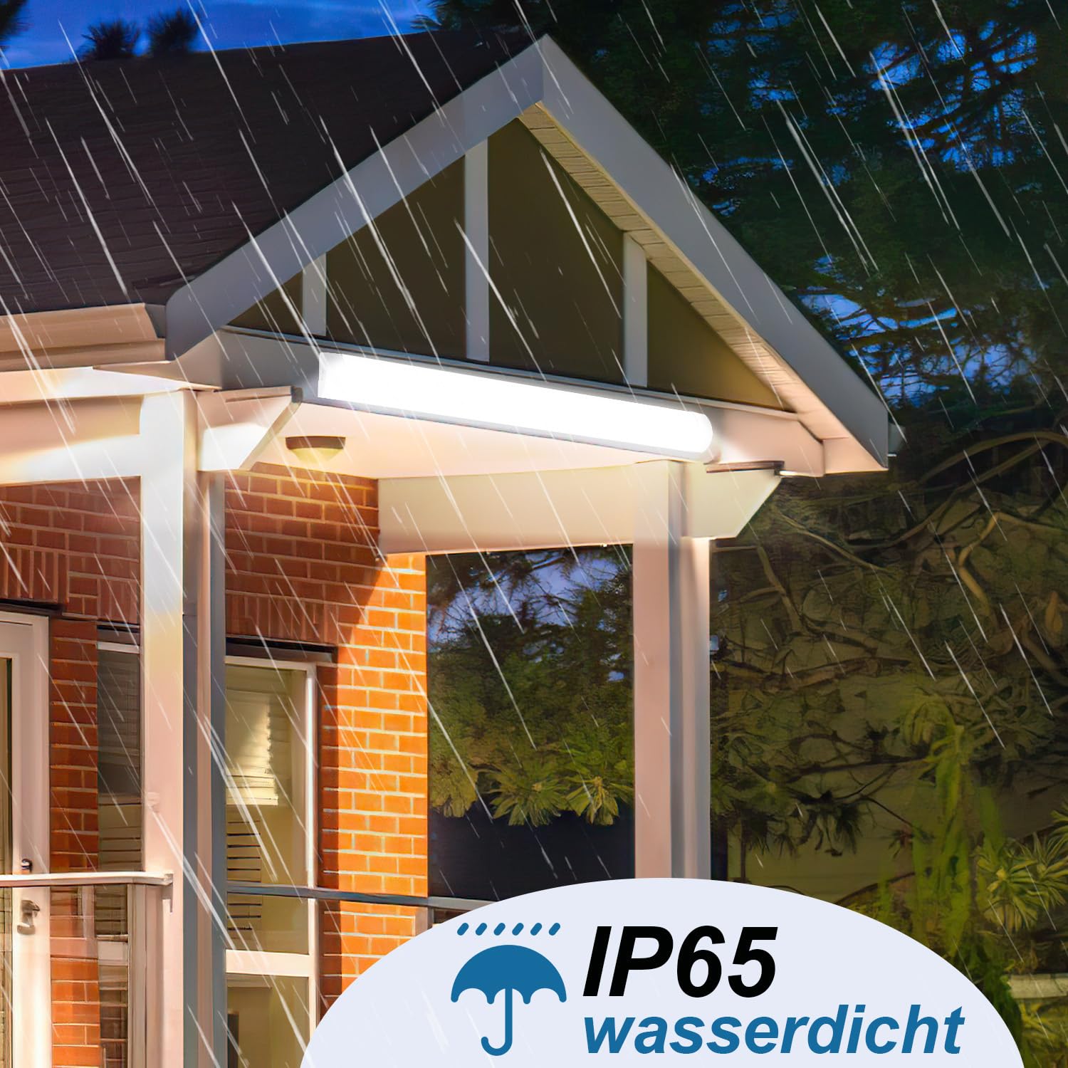 4er Set LED Feuchtraumleuchte, 120CM LED Röhre, 36W 3060LM LED Deckenleuchte, IP65 Wasserfest Feuchtraumlampe, Verknüpfbar, für Keller Werkstatt Garage Warenhaus Bad Büro, 4000K Neutralweiß