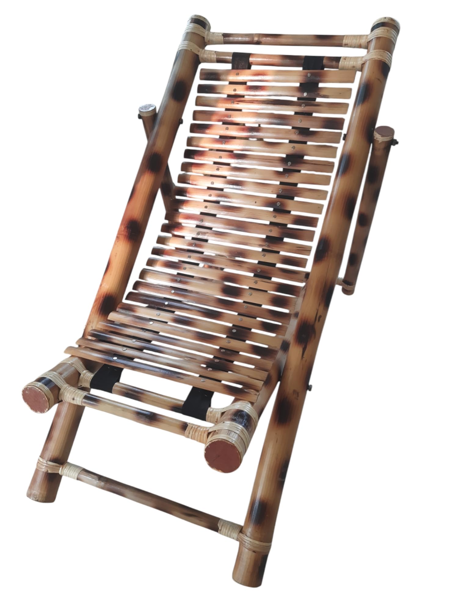 Zero Gravity Chair|Relax Chair For Lounge|Easy Chair For Lawn|Portable And Foldable Recliner Chair For Resting|Adjustable Height |Full Body Support|Young And Old People (Bamboo)-image-6