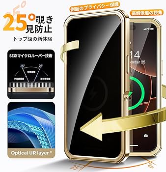 Amazon.co.jp: 【多機能隠しスタンド・マグセーフ対応・覗き見