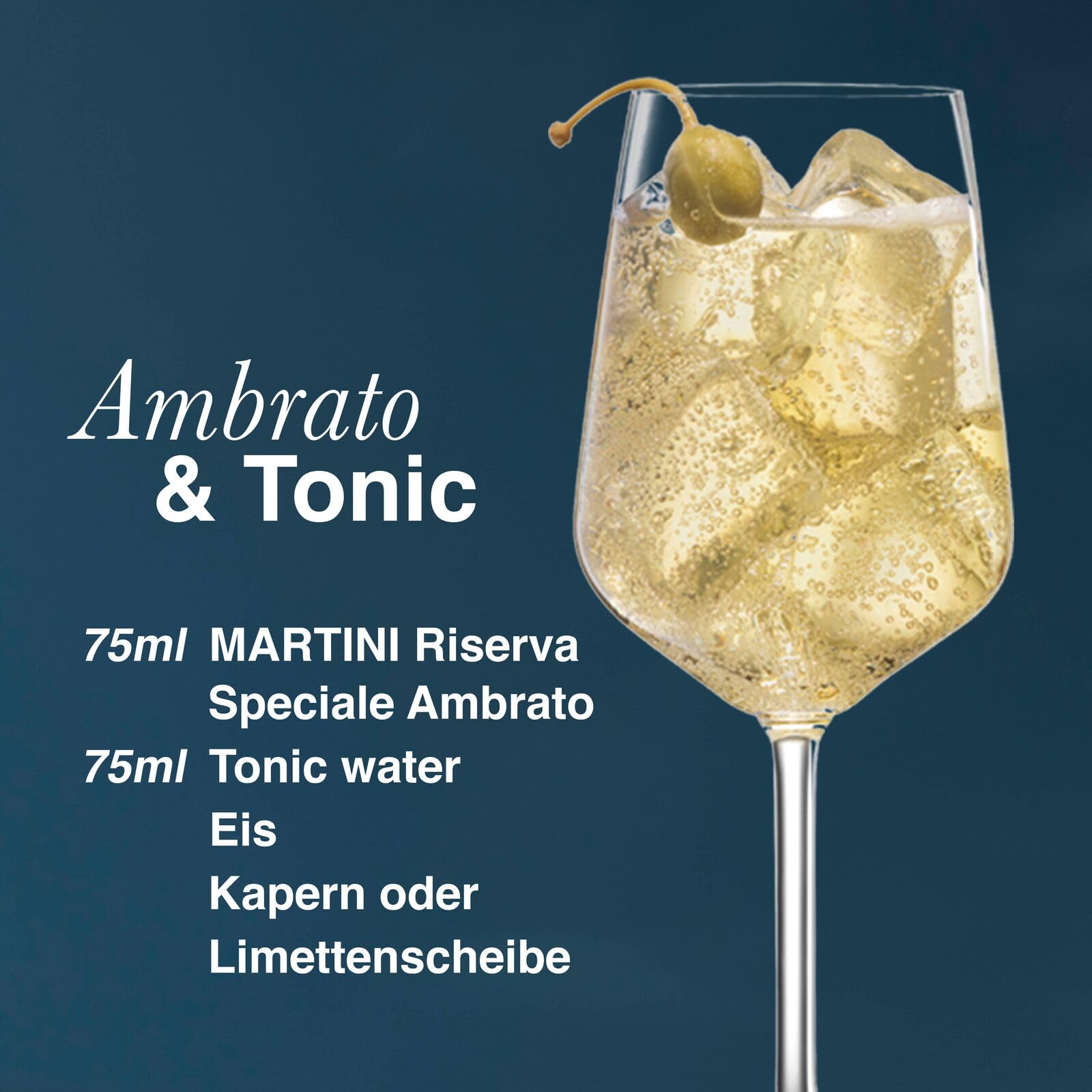 MARTINI Riserva Speciale Ambrato Wermut Aperitif, 18% vol., 75cl / 750ml, heller Wermut angereichert mit einzigartigen Botanicals
