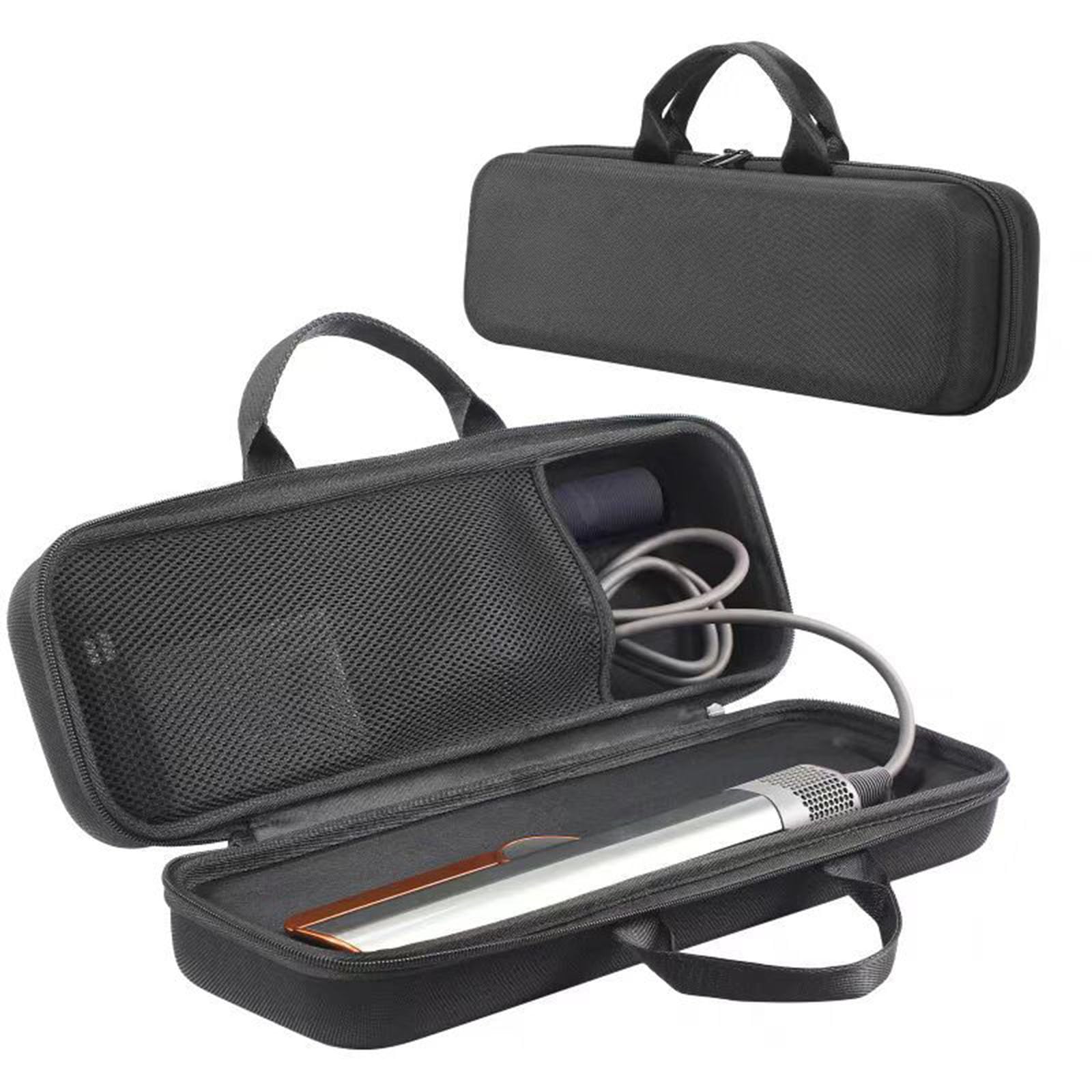 Custodia Rigida in EVA per Piastra e Piastra per Capelli, Antiurto Custodia da Viaggio per A-i-rstrait HT01 (nero)