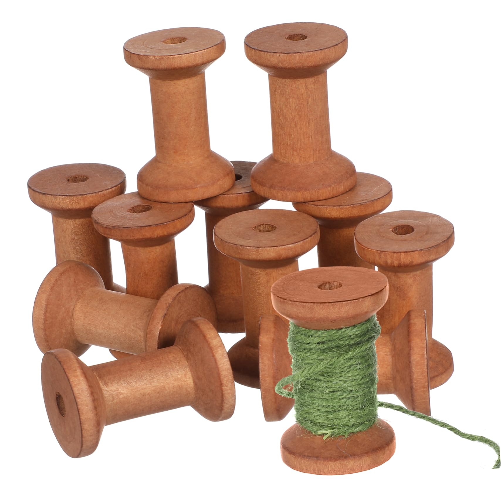 Amazon | GLSTOY 20個空の木製糸巻き 糸ホルダー 空のリボンボビン