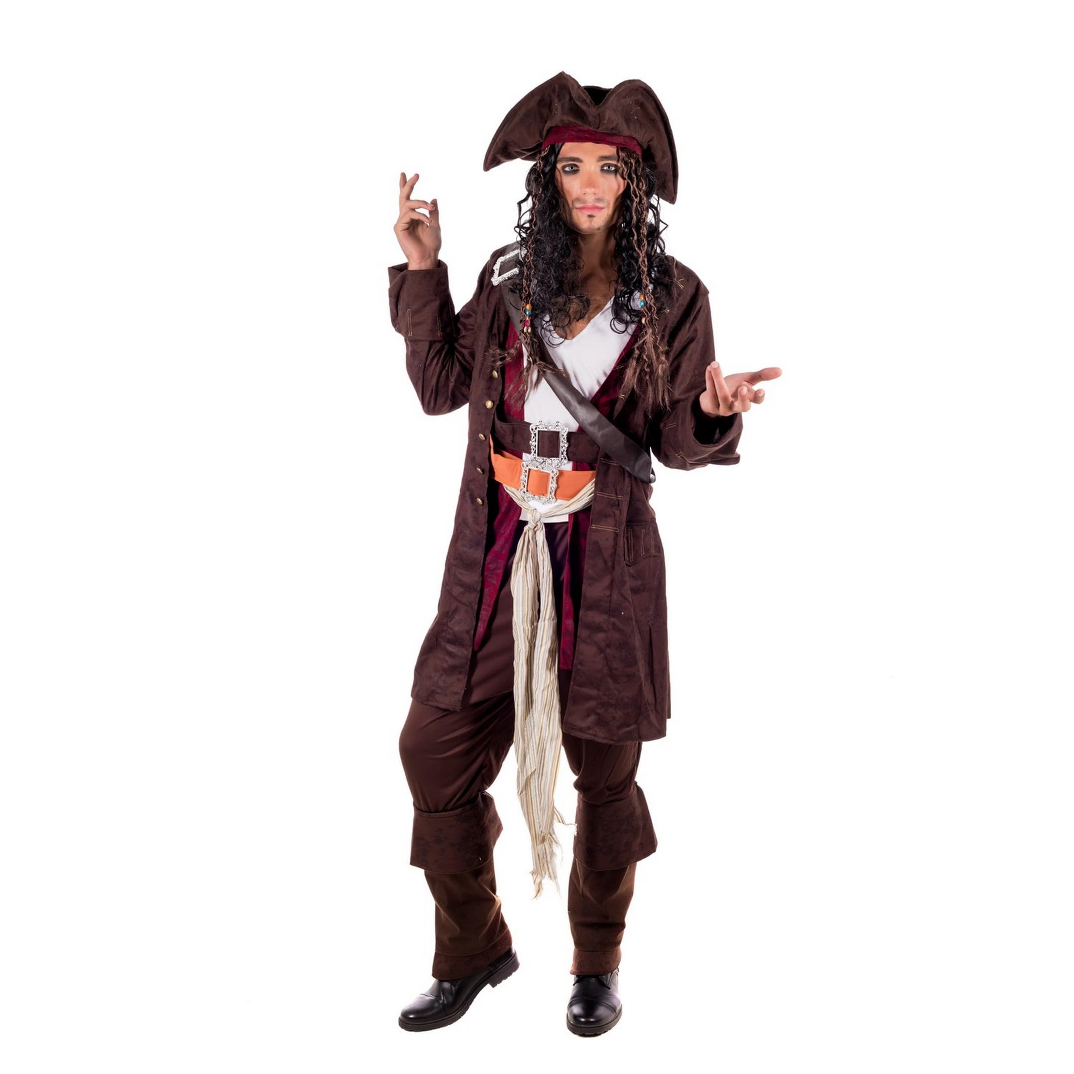 Fun Shack Disfraz Pirata Hombre Adulto, Disfraces Piratas, Traje de Pirata, Disfraz Carnaval Hombre y Halloween