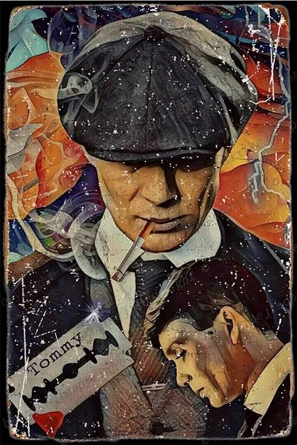 Cimily Peaky Blinders Tommy Shelby II Tin Retro Sign Vintage Poster Plaque Wall Decor for Bar Cafe Garden Bedroom Office Hotel 20x30 Cm