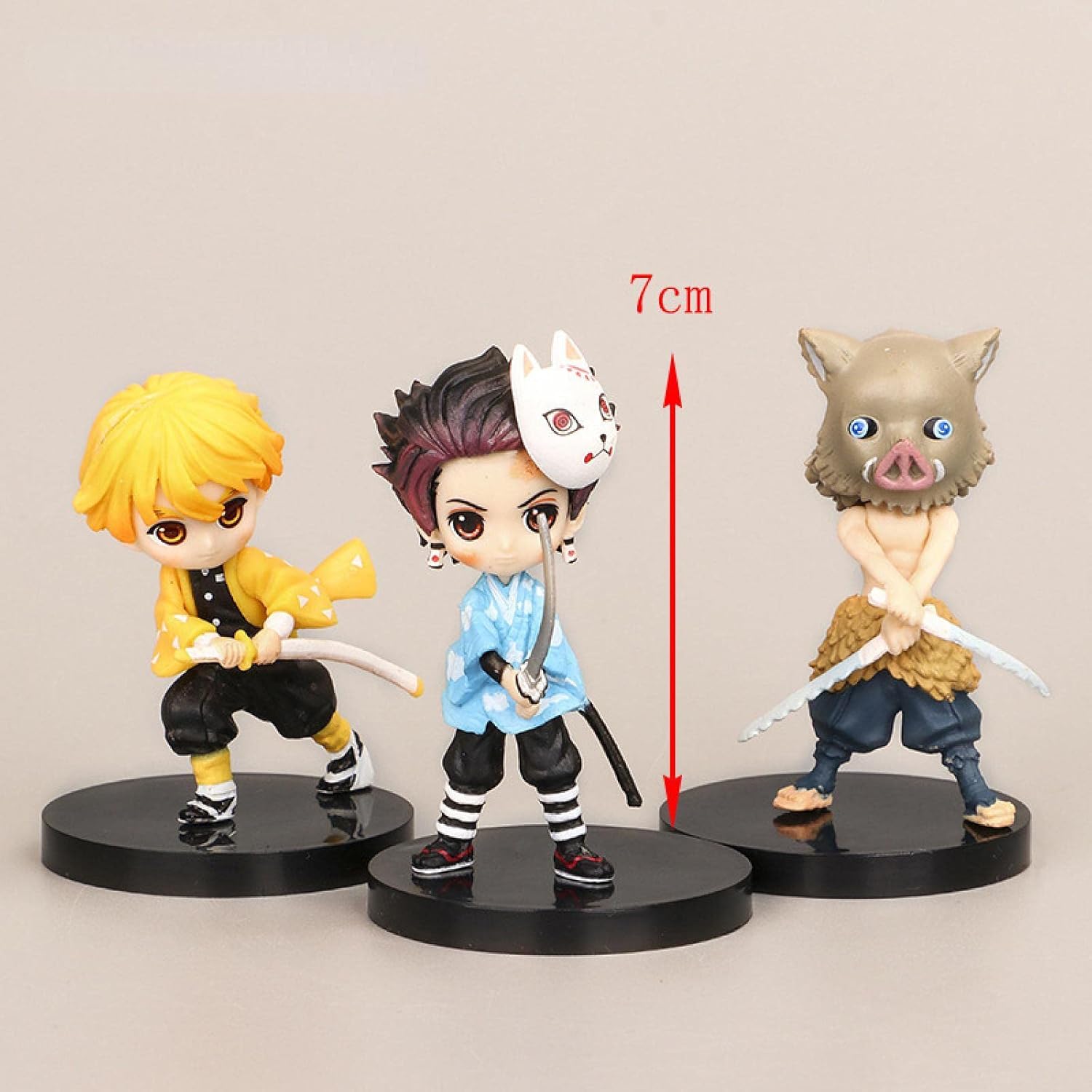 NEVANO 6 Pieces Cute Anime Action Figure Set,Cartoon Doll Statue Game Figure Model,Drawing Room Ornaments Collection PVC,A Gift for Boys and Girls Anime Fans