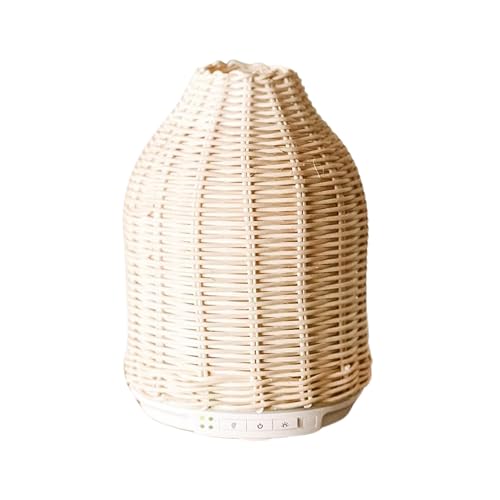 Generic Well Within The WYLD - Birch Rattan Diffuser - Auto Shut Off - Multiple Light Settings - Essential Oil Aromatherapy - 250mL Capacity, SQ6423101