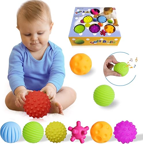 Miniatura 1 de Bola sensorial para bebés de 6 a 12 meses, bolas de bebé para niños pequeños de 1 a 3 años, masaje alivio del estrés, bolas multisensoriales