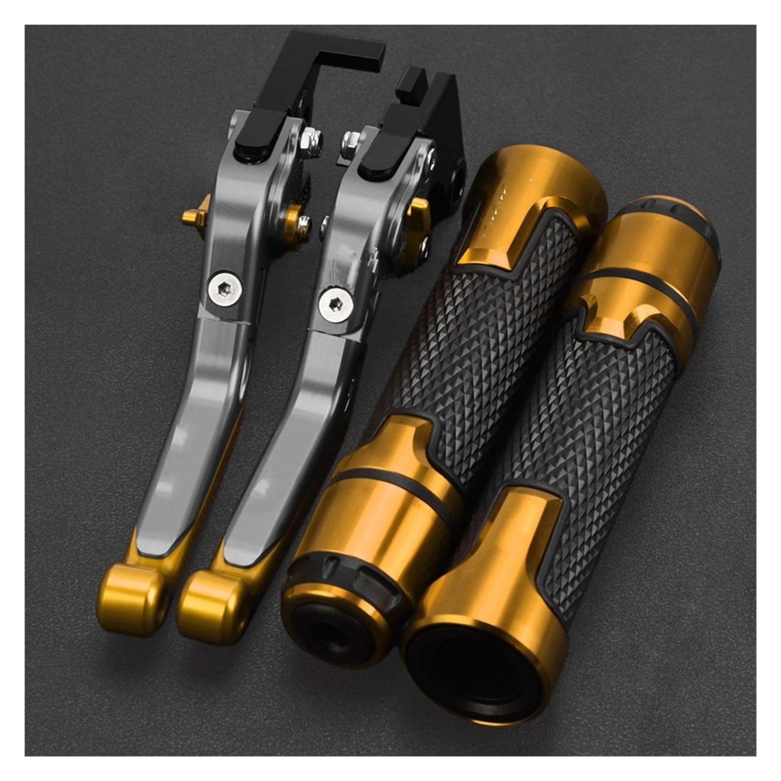 Pbqenxb Break and Clutch Levers for MT07 for FZ-07 2014-2023 Motorcycle Adjustable Brake Clutch Levers Handlebar Grips(M)