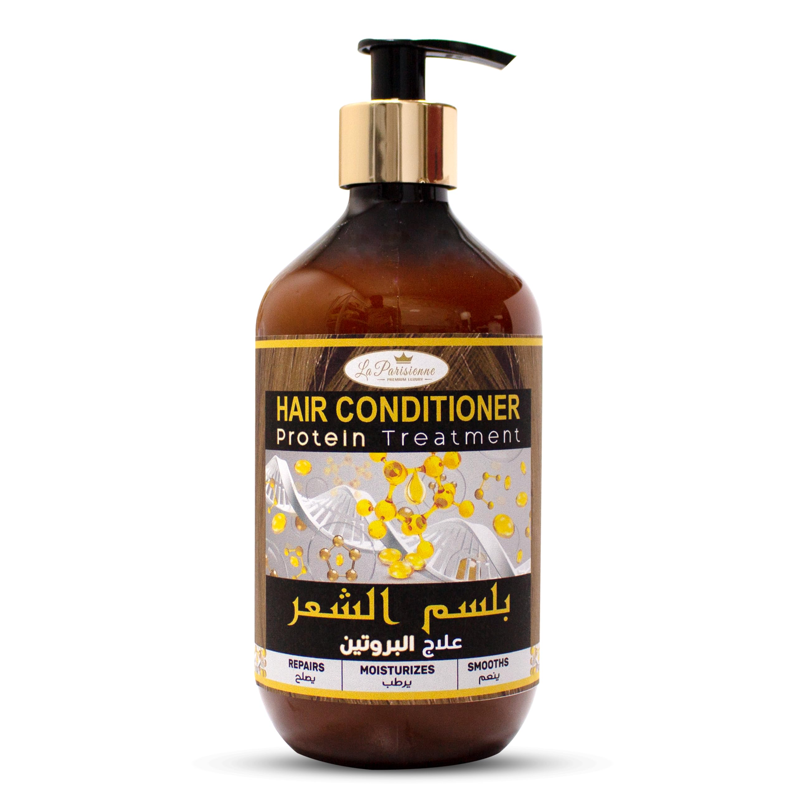 ECOLYTE+ Disinfectant La Parisienne Premium Luxury Conditioner, for Smooth and Strong Hair, Repairs and Nourishes Dry Damaged Hair, Moisturizing, For Men and Women, (Protein, 500 ml)