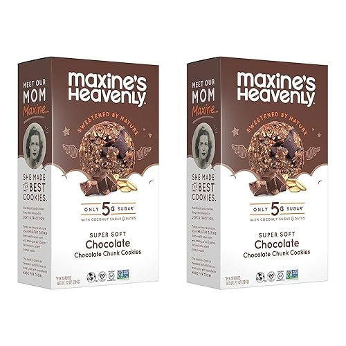 Maxine's Heavenly Galletas de trozos de chocolate, galletas con chispas de chocolate sin gluten, hechas con avena y endulzadas con azúcar de coco y