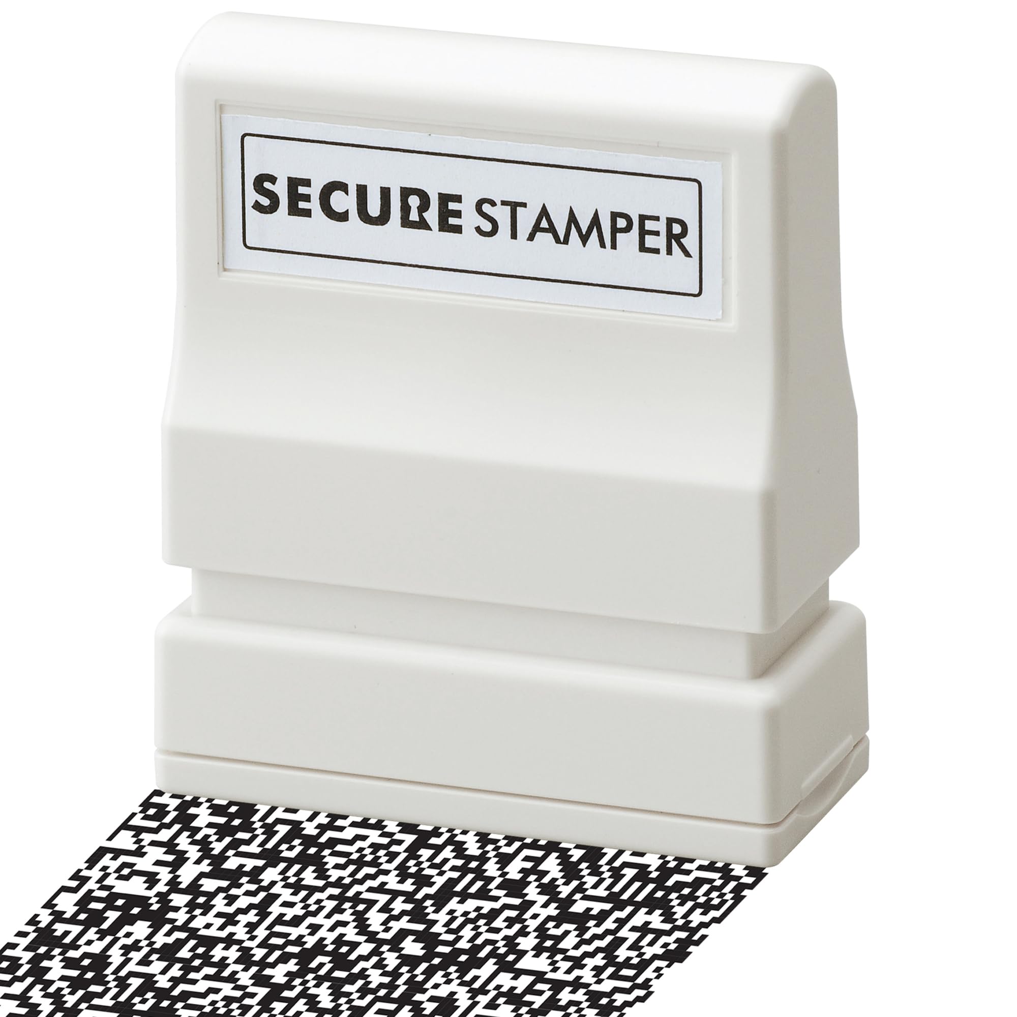 Xstamper Secure Stamper (Impression Size: 13mm x 14mm) Redact Private and Confidential Information with Black Oil-Based Address Blocker Stamp - Genuine Xstamper Self Inking Stamps