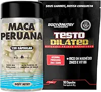 Kit 1x Maca Peruana Premium 2500mg Por Dose Lepidium Meyenii 100% Pura Pote 120 Cápsulas Rende 30 Doses | Energia Resistência +1x Dilated Vitaminas e Minerais Refil 30 Cáps Arginina Rico em Magnesio