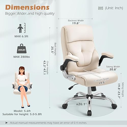 Miniatura 2 de YAMASORO Sillas de oficina de tela de terciopelo, silla ejecutiva con respaldo alto con brazos abatibles, sillas de escritorio para oficina en casa