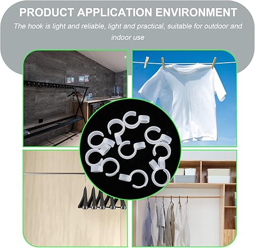 Miniatura 5 de 100 ganchos de conector para perchas de plástico, ganchos de plástico para ahorrar espacio, mini ganchos en cascada resistentes para colgar ropa o