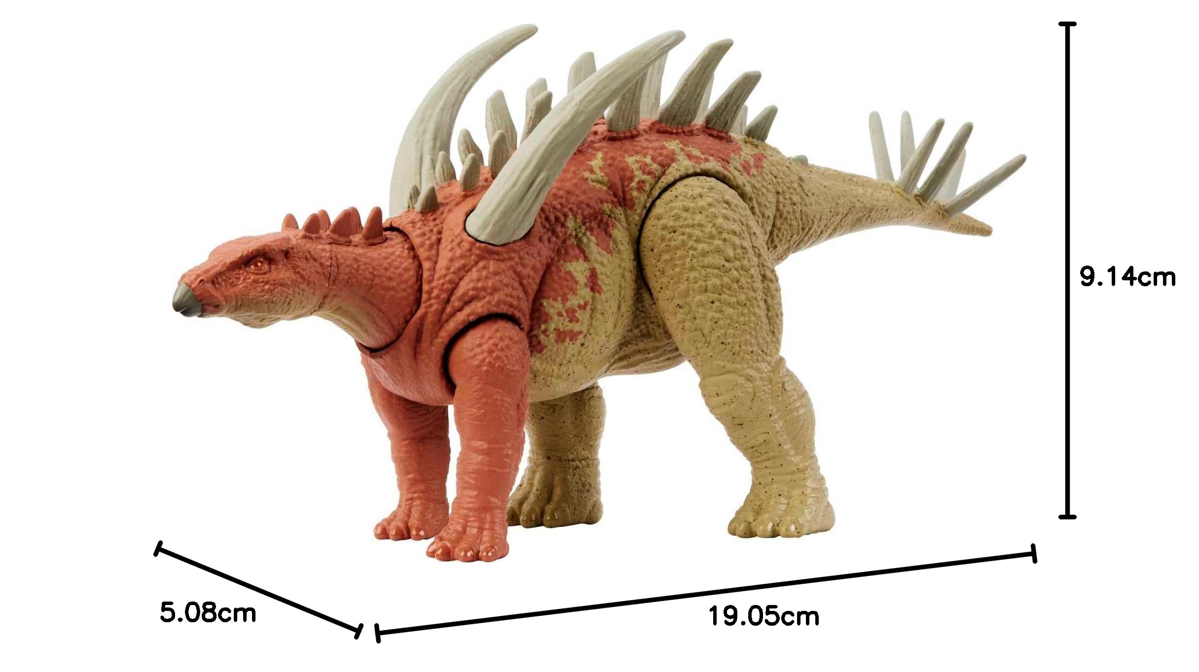 Mattel Jurassic World Strike Attack Dinozaur zabawka, gigantspinozaur figurka z ruchomymi stawami i ruchem uderzeniowym