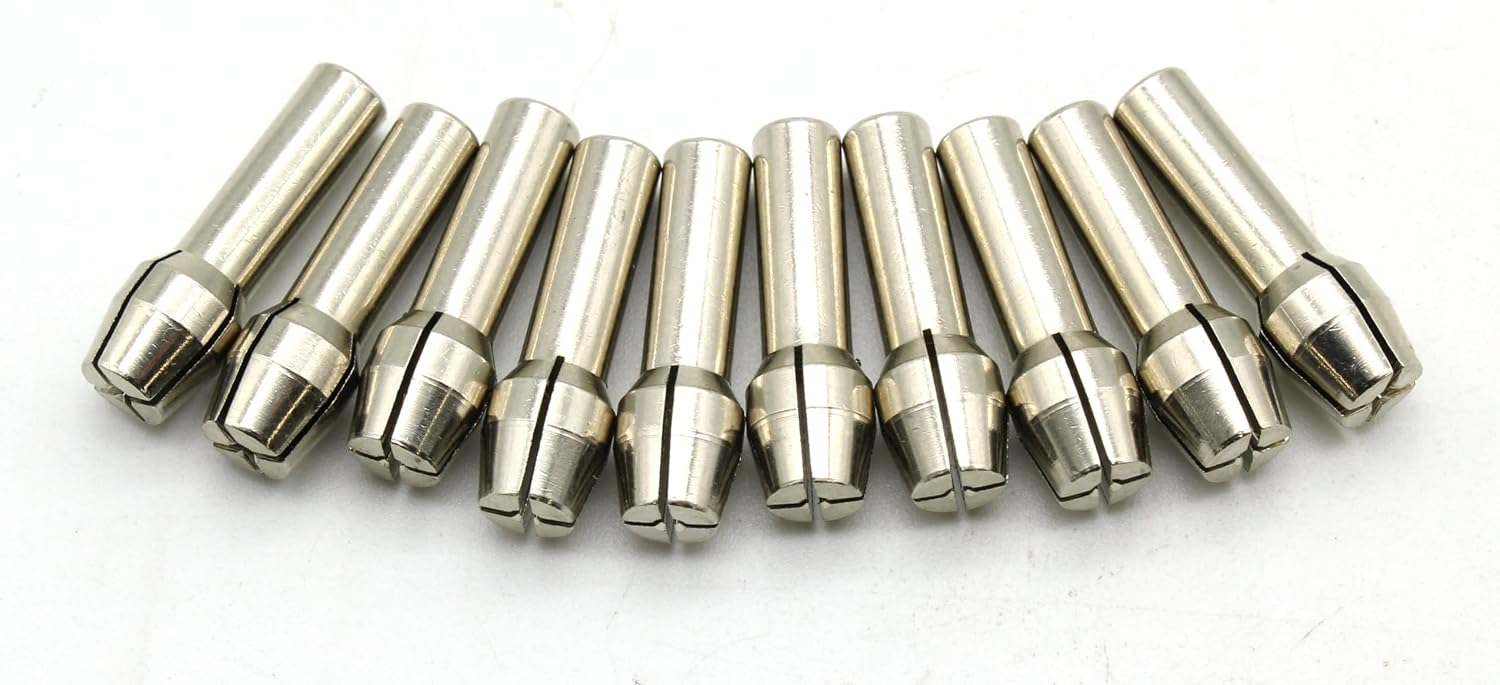 TMAX 10 pc Durable Shiny 1/32 Inch Rotary Tool Collet Bit #483 for Dremel Rotary Tools