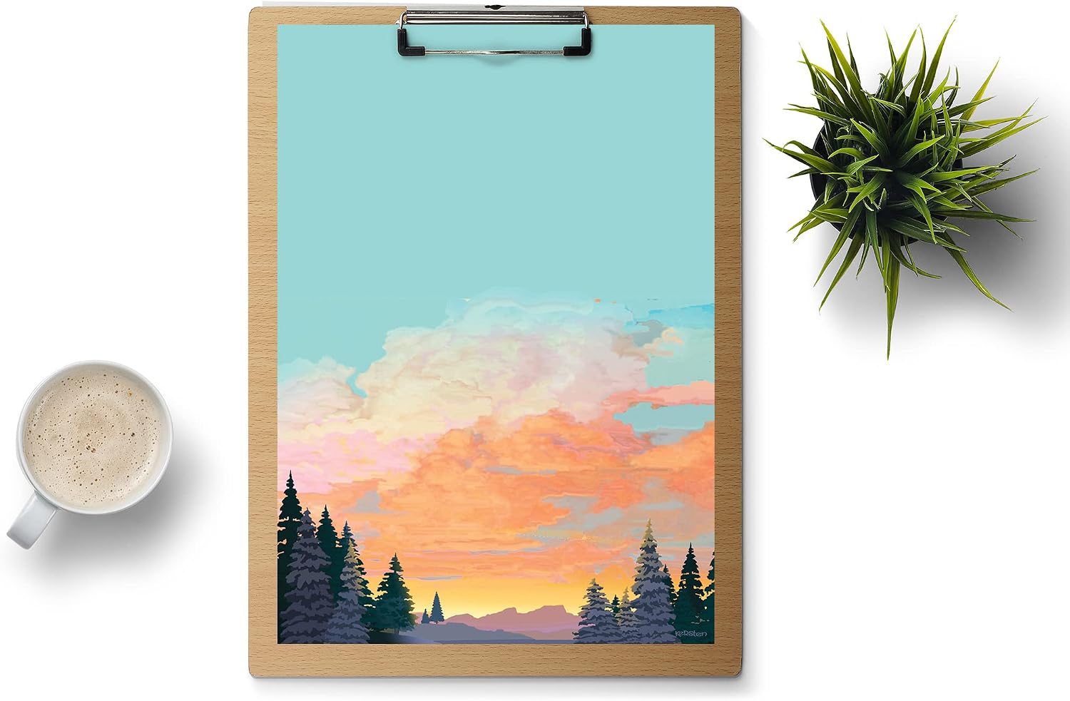 Stonehouse Collection Landscape Stationery - 60 Decorative Writing Paper Sheets - Printed Stationery Paper with Forest and Mountain Design - 8.5 x 11 image 2