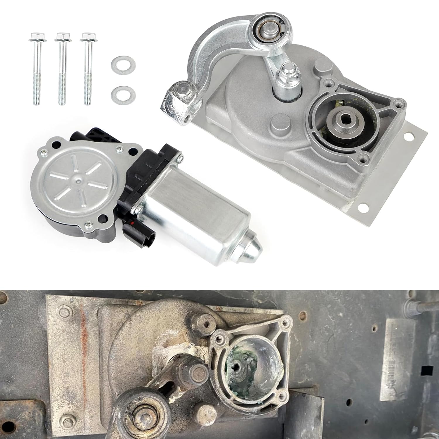 Compatible with RV Gear Box Linkage with Motor Compatible with Kwikee Electric Steps Replaces 366043 1101428 676061 214-1001 2141001 379147 379160 Compatible with RV Steps Motor Kit