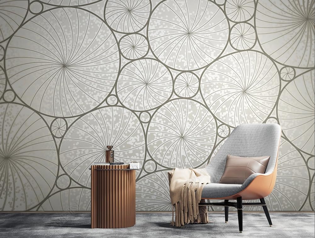 Papier peint intissé feuille de lotus style tableaux muraux haut de gamme