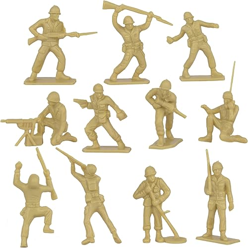 Miniatura 3 de Tim Mee Toy Hombres de plástico del ejército - 28 piezas de figuras de soldado de la Segunda Guerra Mundial - Hecho en Estados Unidos