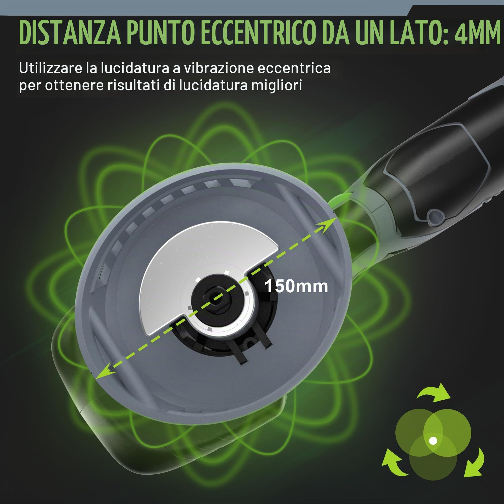 WORKPRO Lucidatrice a Batteria 12V 150mm, Kit di Lucidatura per Auto con 2 Batterie da 2,0ah, 2800-5500 Giri/Min, 1 Ora di Ricarica Rapida, 1 Borsa per Attrezzi e 23 Accessori