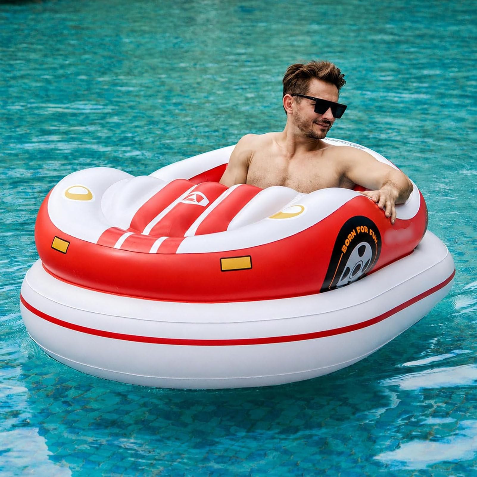 Coche de Choque eléctrico Flotante para Adultos, 120 kg. Red