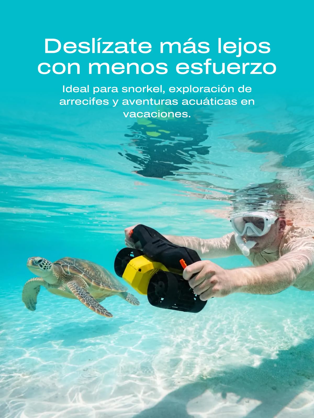 LEFEET C1 Scooter Subacuático Motores duales: Scooters con duración máxima de batería de 60 min, IPX8 30 M a Prueba de Agua para Deportes acuáticos, Buceo en Piscina, Buceo para niños/Adultos