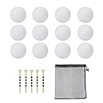 Bac-kitchen 12 Pack Foam Golf Practice Balls - Realistic Feel and Limited Flight Training Balls for Indoor or Outdoor (12 White)