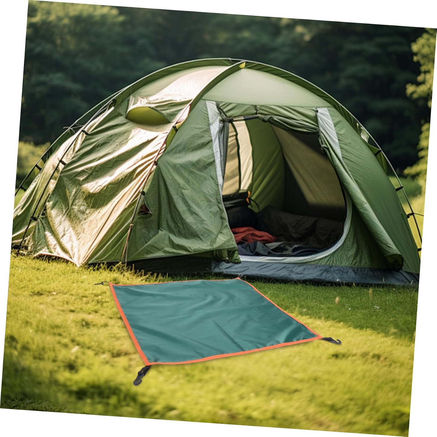 YARNOW Camping Essential Person Tent Rain Cover Tarp Folding Rain Fly Outdoor Supply