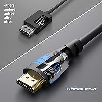 Vista 25 de KabelDirekt 197 cable HDMI de 1 pie - TOP Series Negro/Azul